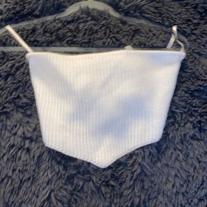 Cotton triangle crop top